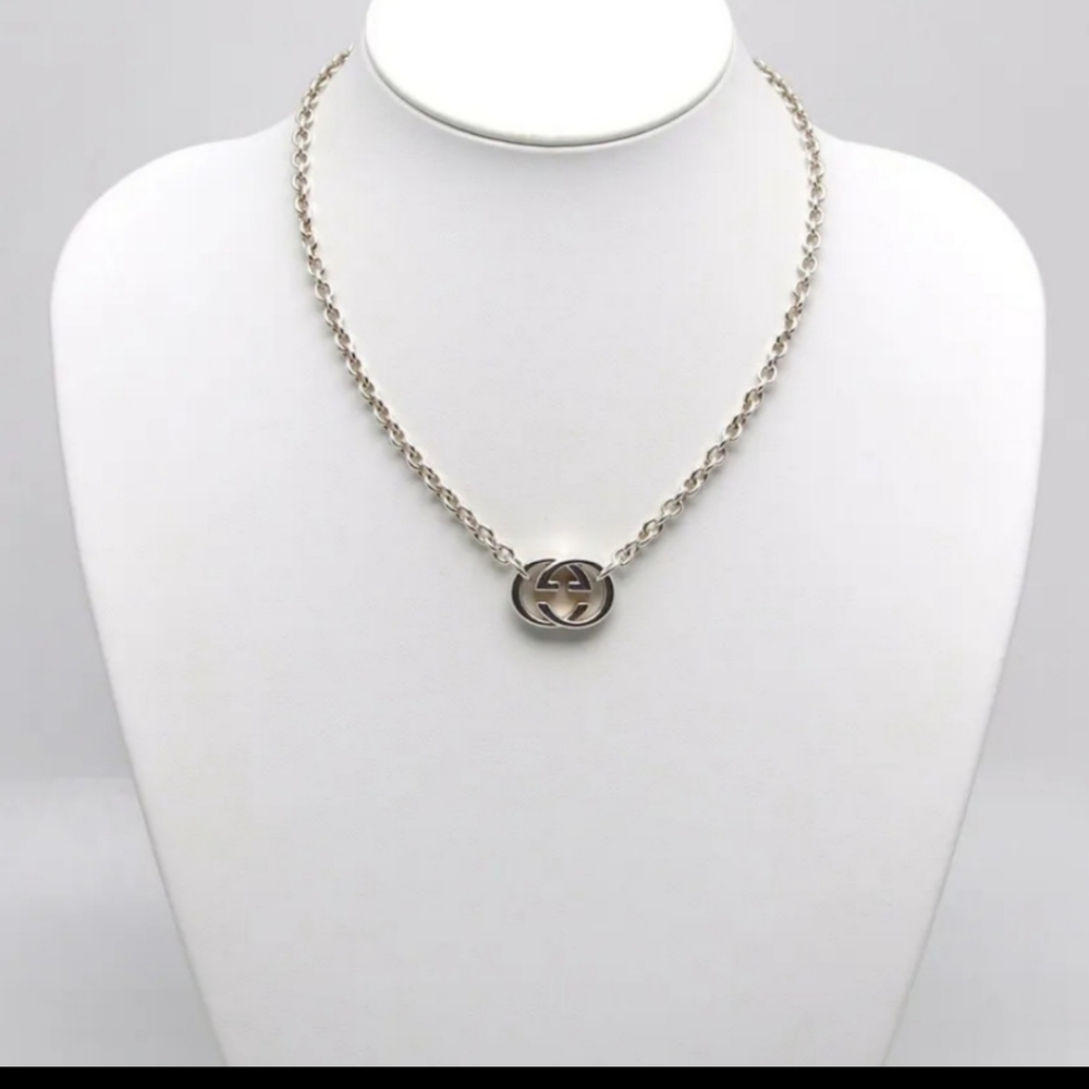 Gucci Luxury Necklace Sterling Silver 16inch chain - Picture 3 of 11